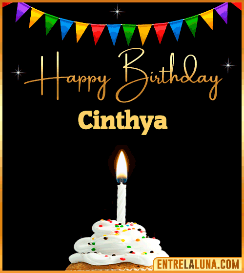 GiF Happy Birthday Cinthya